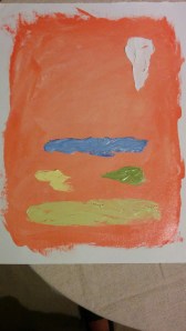 Untitled 0.6 - in process with color on canvas