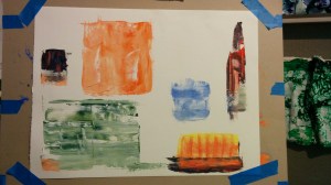 The color memories on the canvas