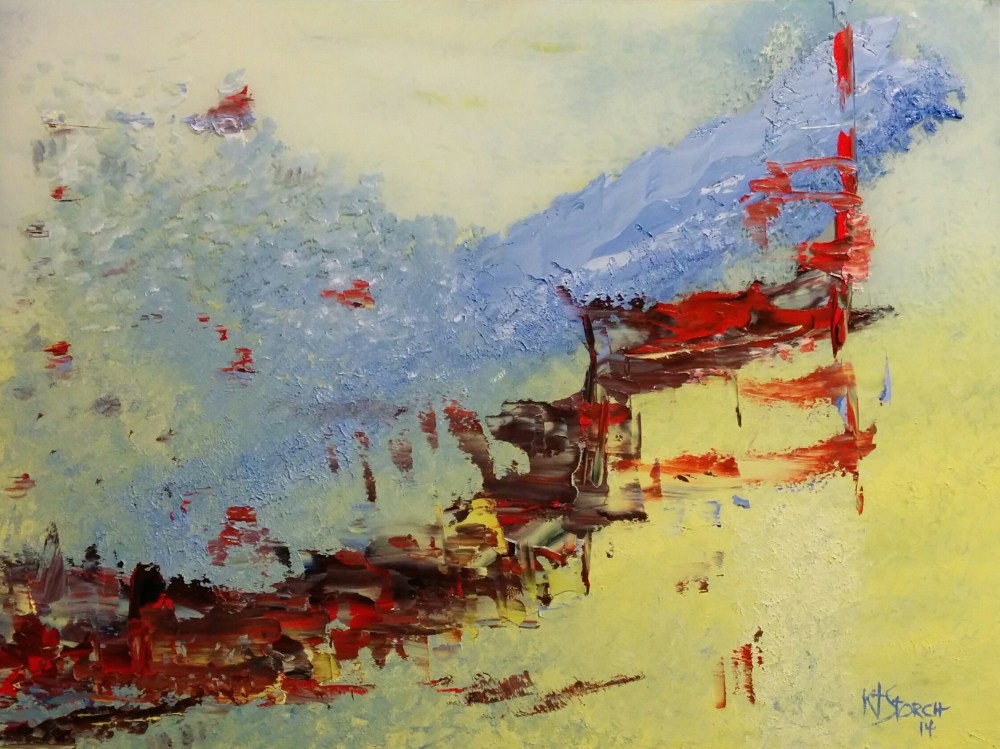 Untitled 0.9, oil on 16x20 glass (both sides)