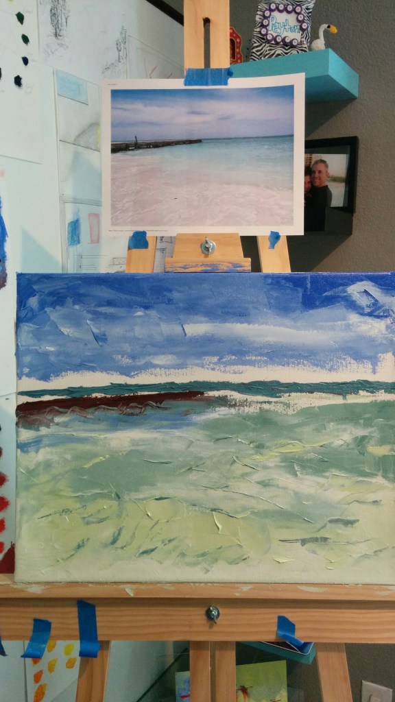 Setting up the composition and colors.