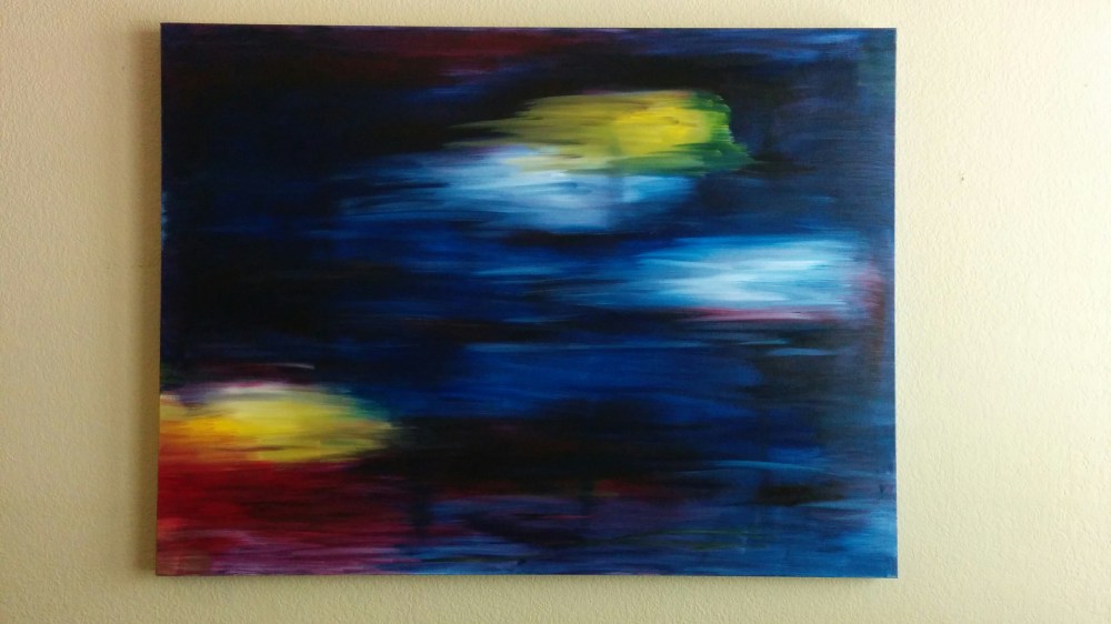 in process. On wall.